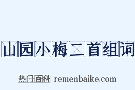 山园小梅二首组词是什么意思的图片